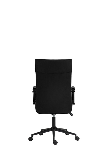 Welurowy fotel biurowy DORIAN na czarnym stelażu