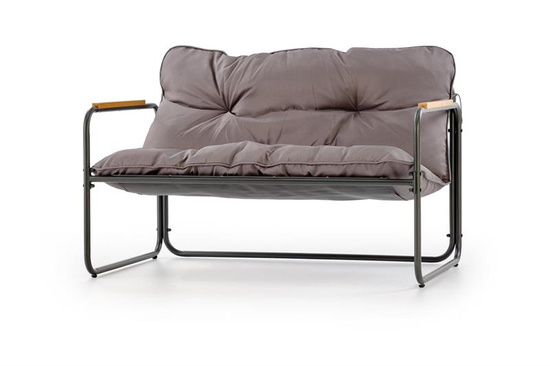 Nowoczesny zestaw ogrodowy HUDSON w kolorze popielaty/brązowy