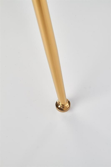 Krzesło K381 w kolorze popielatym ze złotą podstawą