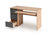 Biurko CINO w połączeniu dębu artisan i grafitu z szufladami