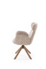 Krzesło z funkcją obracania K585 w kolorze ciemnego beżu i jasnego orzecha