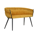 Nowoczesna sofa SPLIT black z metalowym stelażem