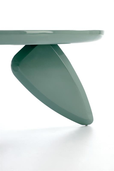 Designerska ława SORAYA 2 w kolorze jasnoniebieskim z lakierowanym blatem