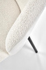 Krzesło w tkaninie boucle K518 w kolorze kremowym