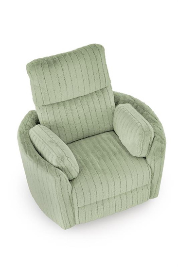 Elektryczny fotel wypoczynkowy PEGAS w kolorze miętowym z funkcją relaks