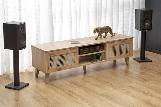 Stolik RTV BORNEO RTV-1 dąb artisan/czarny