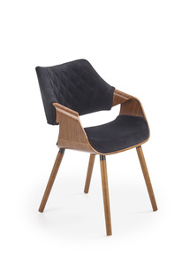 Designerskie krzesło K396 w kolorze orzech/czarny