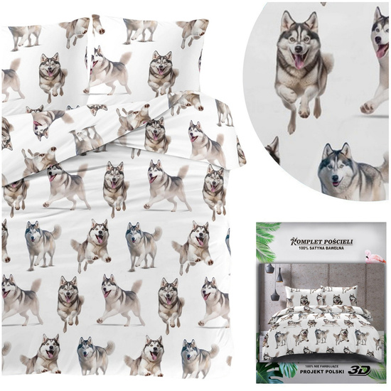 Pościel w Husky 160 x 200 3cz Satynowa Maria 2703