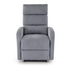 Fotel wypoczynkowy CARINIO popielaty elektryczny z funkcją masażu