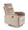 Fotel wypoczynkowy CROCUS beżowy z funkcją elektrycznego rozkładania