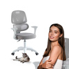 Fotel obrotowy AURA szary z regulacją wysokości i składanymi podłokietnikami