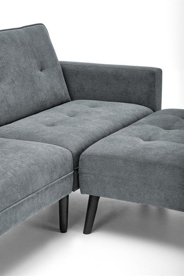 Sofa rozkładana z funkcją narożnika CORNELIUS w kolorze popielatym