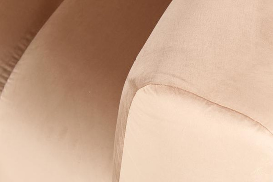 Sofa dwuosobowa welurowa na recepcję nowoczesna SOMA 2 tapicerowana ciemny beż