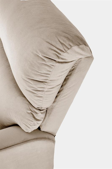 Komfortowy fotel wypoczynkowy KARIM w kolorze beżowym z funkcją kołyski