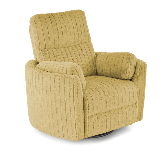 Elektryczny fotel wypoczynkowy PEGAS w kolorze musztardowym z funkcją relaks