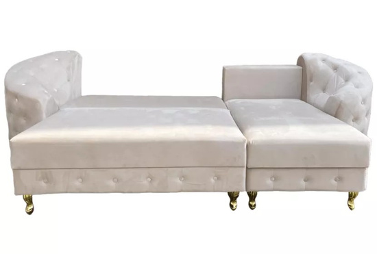 Stylowy narożnik glamour LUCILLE z funkcją spania