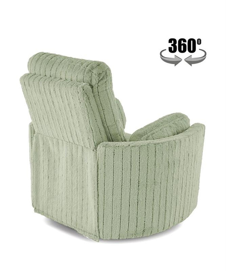 Elektryczny fotel wypoczynkowy PEGAS w kolorze miętowym z funkcją relaks