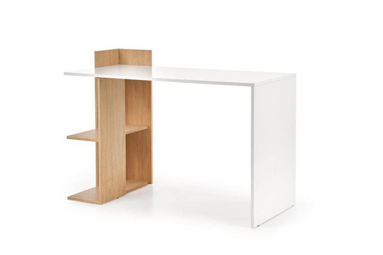 Minimalistyczne biurko FINO dąb złoty / biały