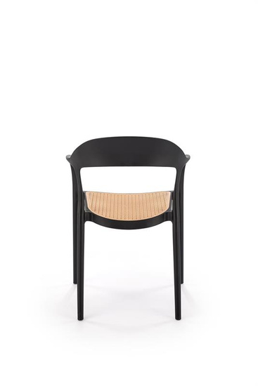 Krzesło K530 w kolorze czarnym z naturalnym wykończeniem
