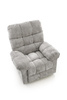 Fotel wypoczynkowy AMORE w popielatym kolorze z funkcją elektrycznego rozkładania