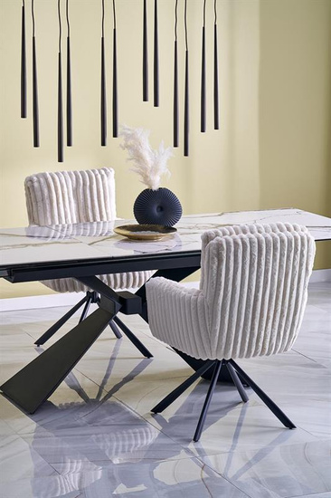 Krzesło z obrotowym siedziskiem K572 w kremowym kolorze