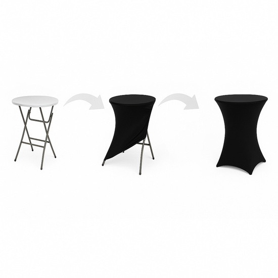 Pokrowiec 80 x 110 Na Stół Cateringowy Felix Czarny