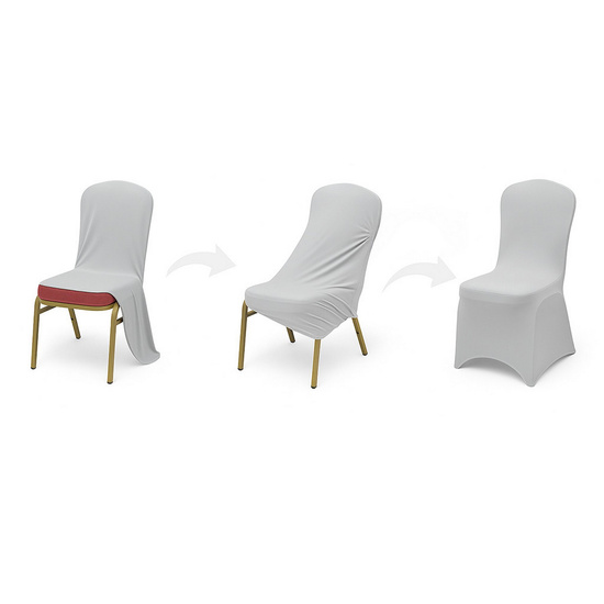 Pokrowiec 45 x 97 Na Krzesło Bankietowe Philip Szary