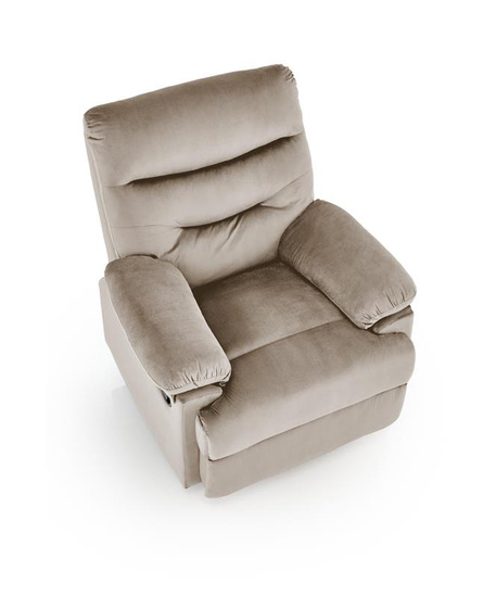 Elegancki fotel wypoczynkowy DRAGER w kolorze beżowym