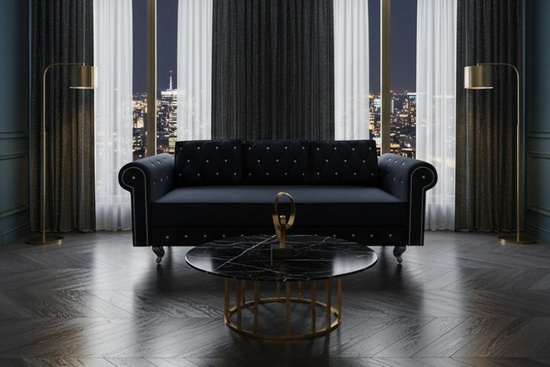 Rozkładana kanapa NANCY 3-osobowa z pikowaniem