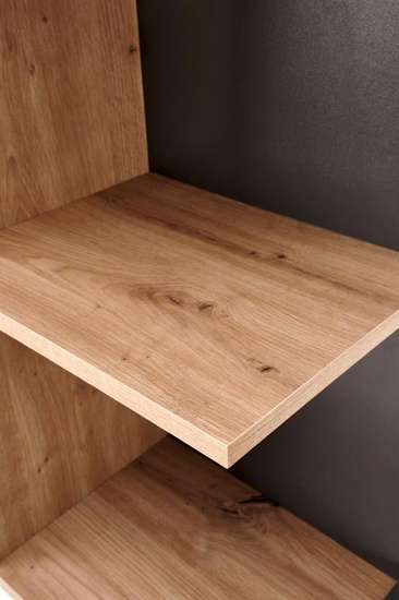 Biurko MISO w kolorze grafitowym z akcentami dębu artisan