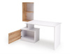 Biurko MISO w kolorze białym z akcentami dębu artisan