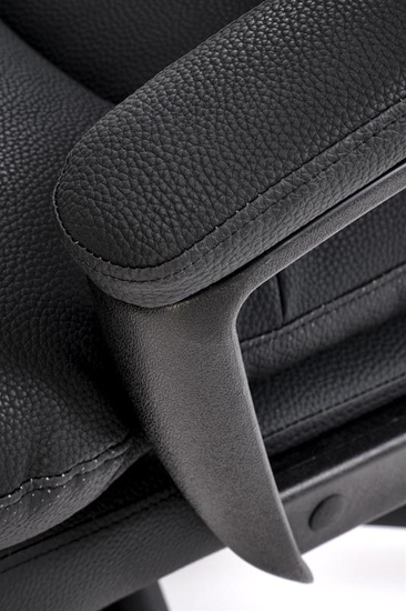 Fotel gabinetowy HARBOR w czarnej ekoskórze z mechanizmem TILT