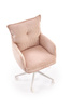 Nowoczesny fotel obrotowy DUMBO w kolorze jasny różowy