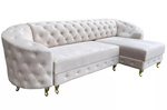 Stylowy narożnik glamour LUCILLE z funkcją spania