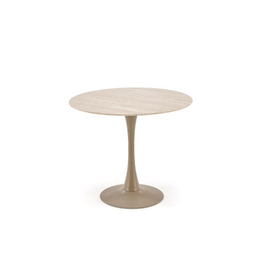 Stół okrągły TOLIO trawertyn / kaszmir o średnicy 90 cm