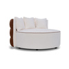 Nowoczesna okrągła sofa dwuosobowa LORIS z ergonomicznym oparciem