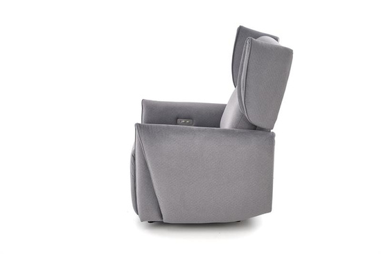 Rozkładany fotel wypoczynkowy GELATO w kolorze popielatym