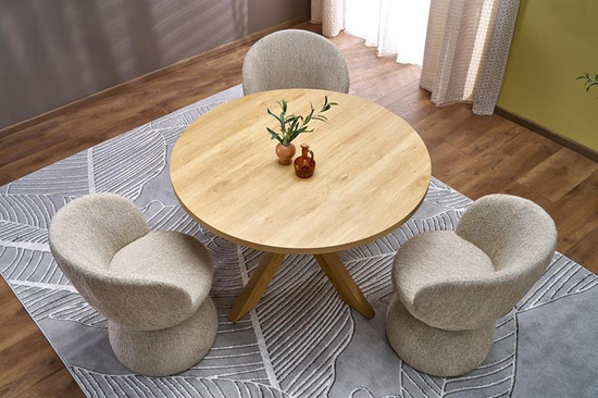 Krzesło z funkcją obrotu K581 w beżowym odcieniu