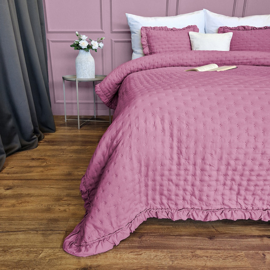 Narzuta 70 x 160 Pikowana Z Falbaną Celia 06