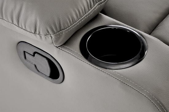 Rozkładany fotel wypoczynkowy PERUS w kolorze popielatym