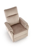 Fotel wypoczynkowy CROCUS beżowy z funkcją elektrycznego rozkładania