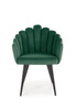Krzesło K410 w kolorze ciemnozielonym velvet