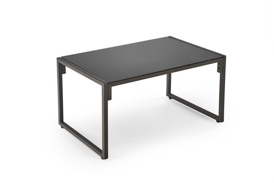 Zestaw ogrodowy SHARK w kolorze ciemny brąz / cappuccino – sofa, dwa fotele i ława