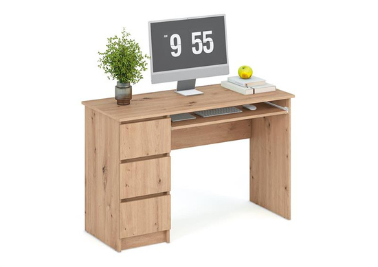 Biurko CINO w odcieniu dąb artisan z szufladami