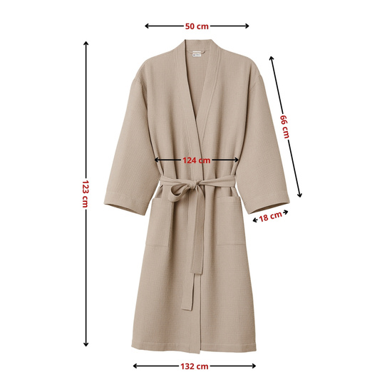 Szlafrok Gofer Bawełna Unisex Vizzy XL 02 Beż