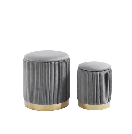 Zestaw dwóch puf DUOBOX w kolorze szarym