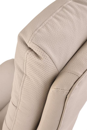 Fotel gabinetowy HARBOR w beżowej ekoskórze z mechanizmem TILT