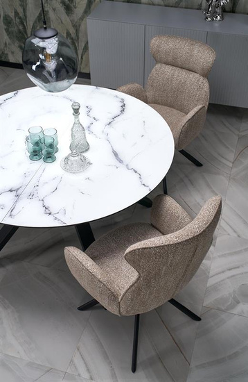 Krzesło z obrotowym siedziskiem K571 w kolorze ciemny beżowy