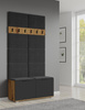 Panel CLIF P-50 w eleganckiej tkaninie BLUVEL #14 w odcieniu ciemnego popielu
