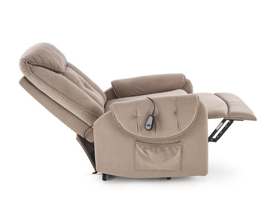 Rozkładany fotel HORTON w beżowym kolorze